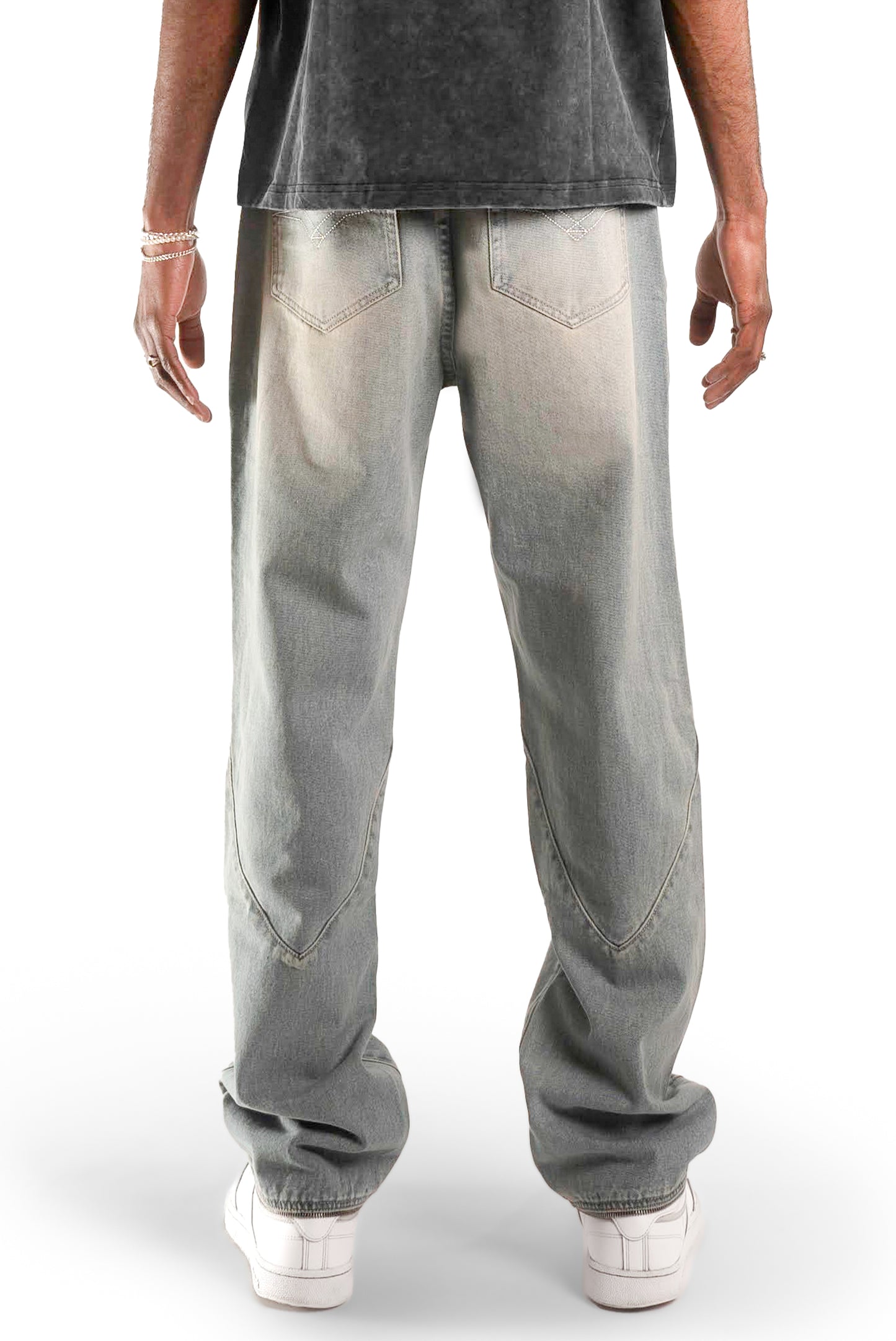 Amour Baggy-Jeans Blau