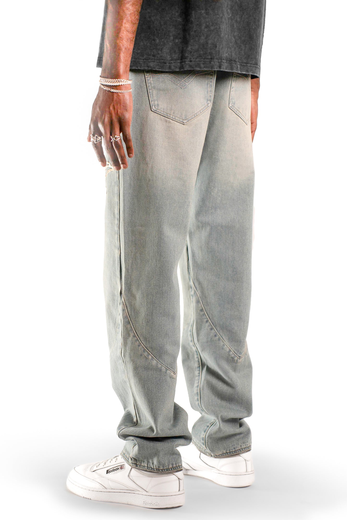 Amour Baggy-Jeans Blau