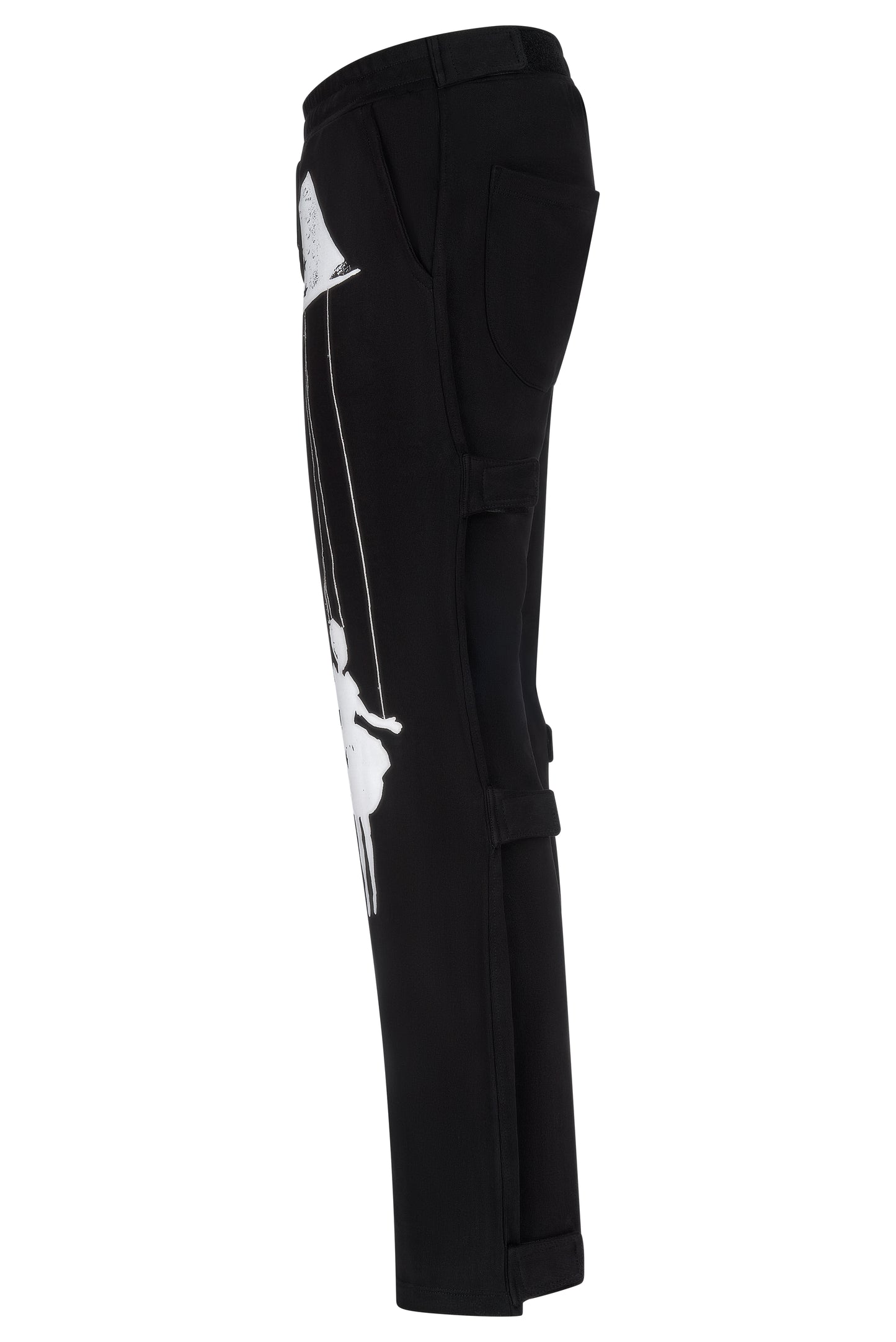 Money World Velcro Adjustable Wide Fit Sweatpants - Black