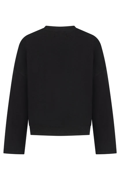 Money World Oversized Sweatshirt - Black