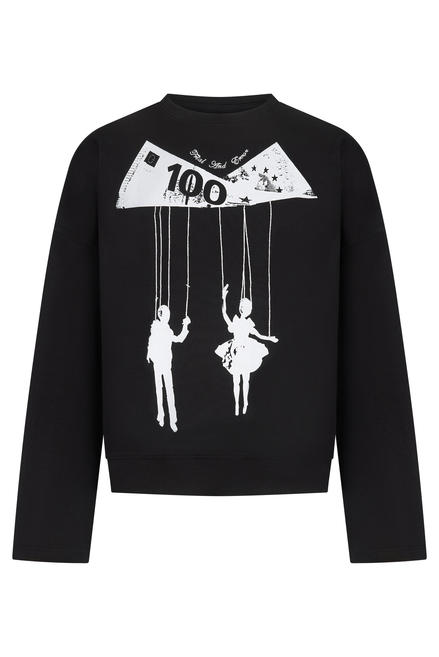 Money World Oversized Sweatshirt - Black